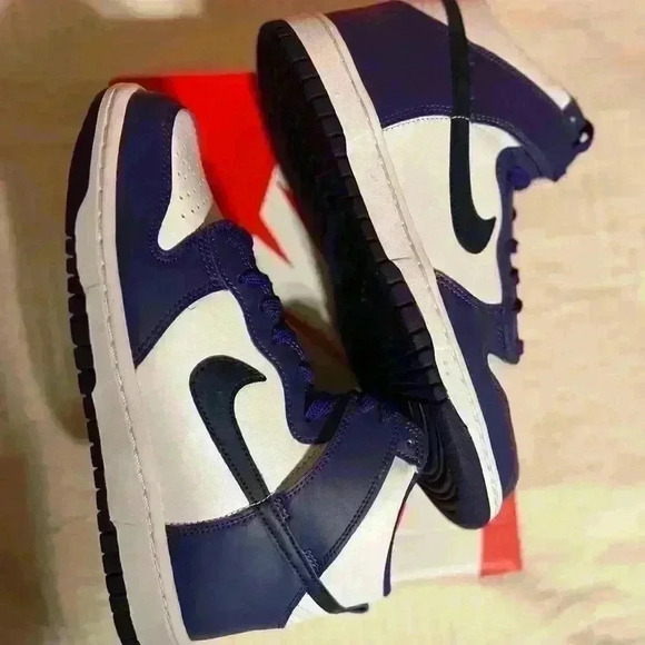 Nike Dunk High Electro Purple Midnight Navy - Picture 2 of 5